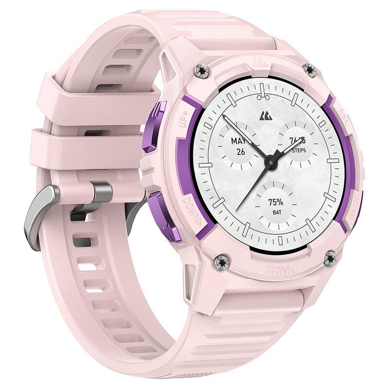 Smartwatch Kospet Tank S2, Ecran AMOLED 1.32", Bluetooth, GPS, 5 ATM (Roz)