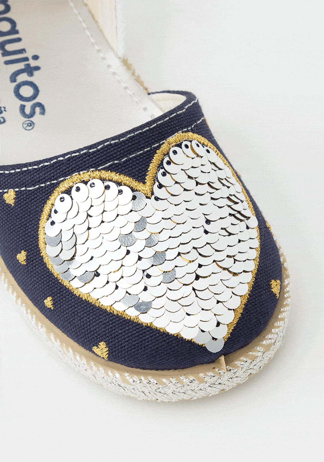 Sandalias Conguitos Heart Reversible Sequins 4/4