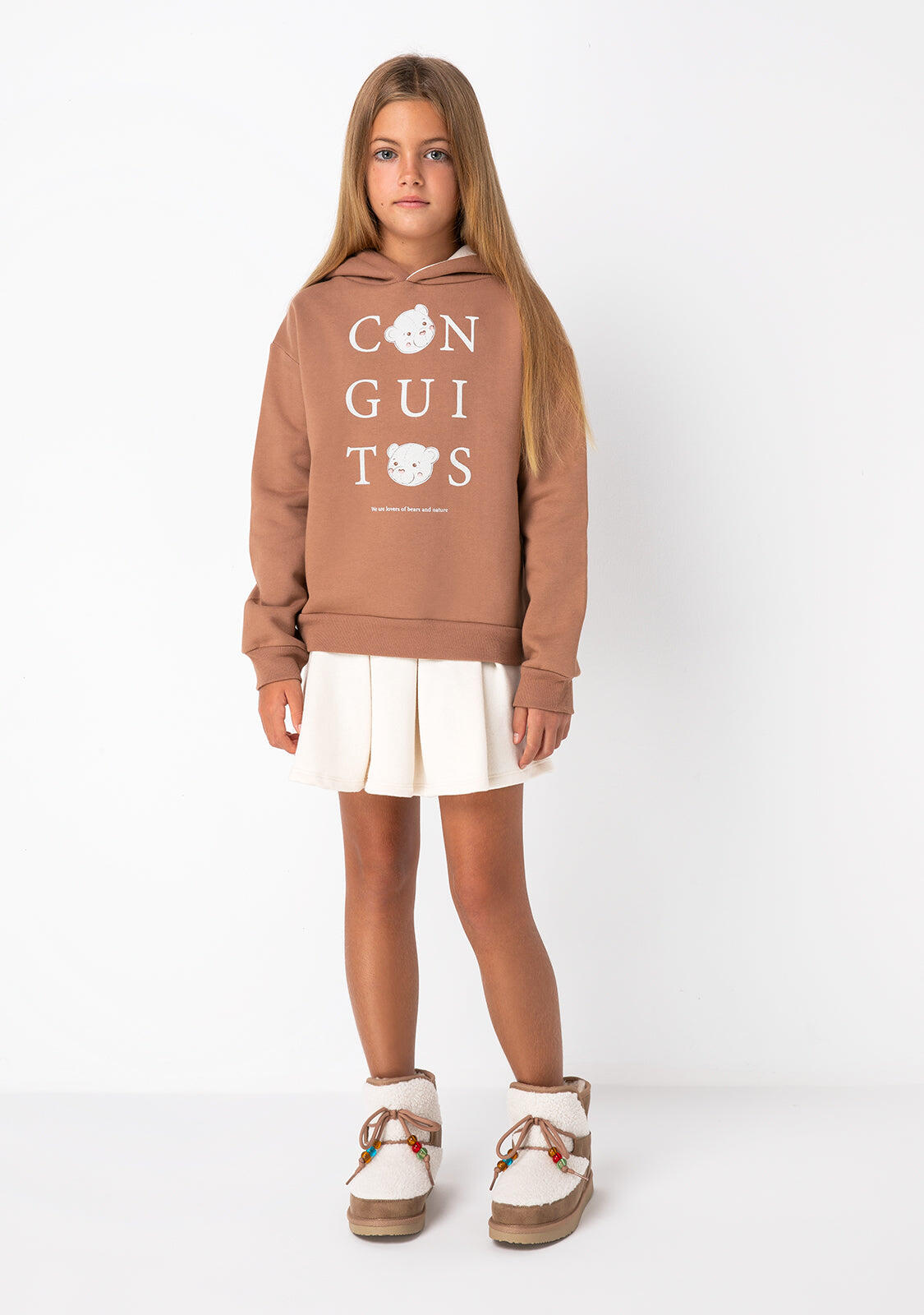Sudadera Conguitos Marrón Niña 2/4