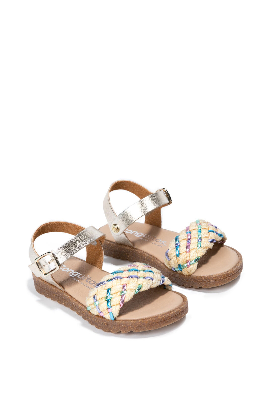 Sandalias Conguitos Multi Trenzadoed Metalizado 2/3