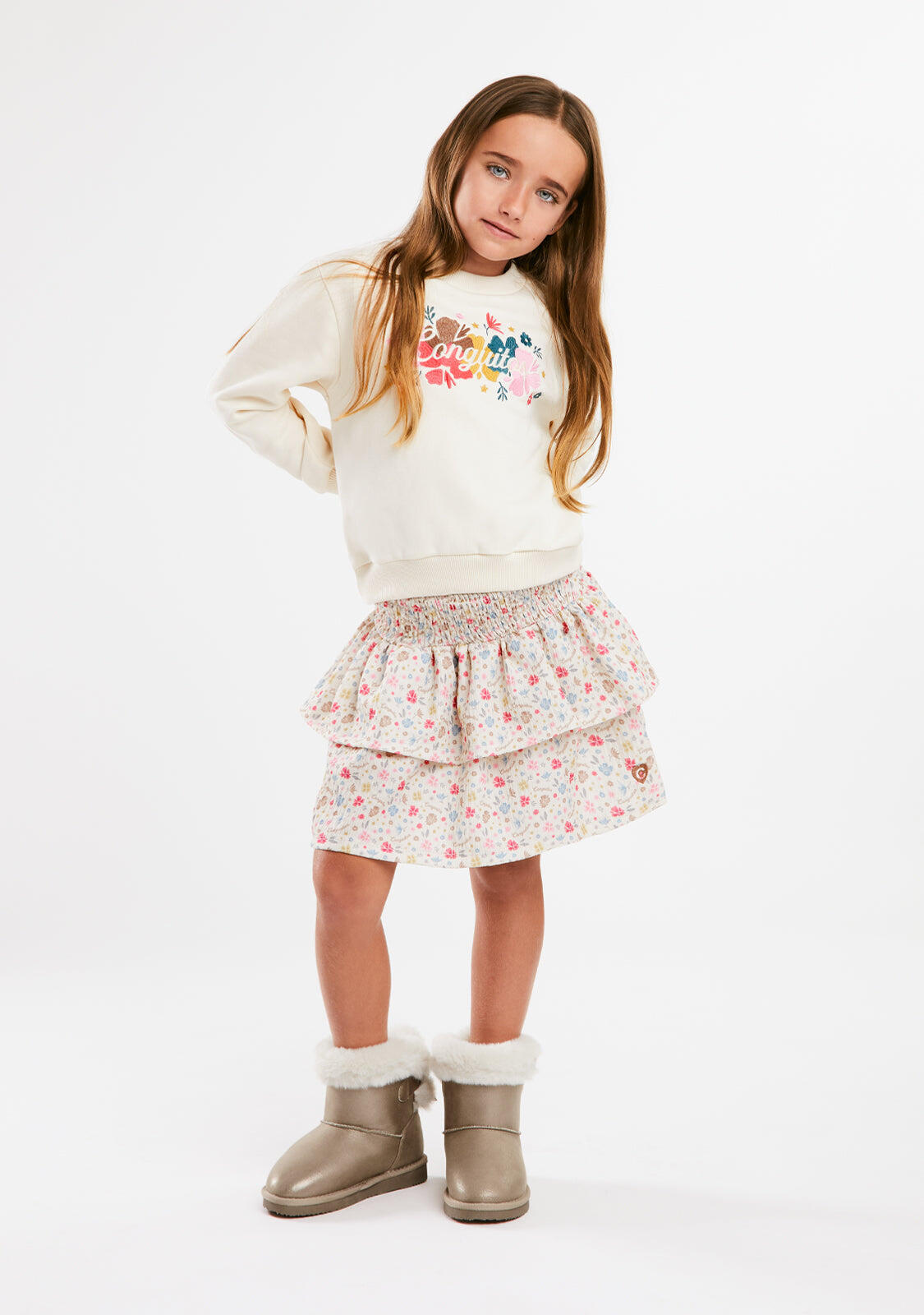Falda Volantes Estampado Florar 4/4