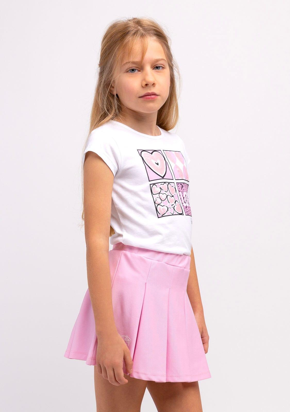 Falda Niña Plisada Rosa 5/5