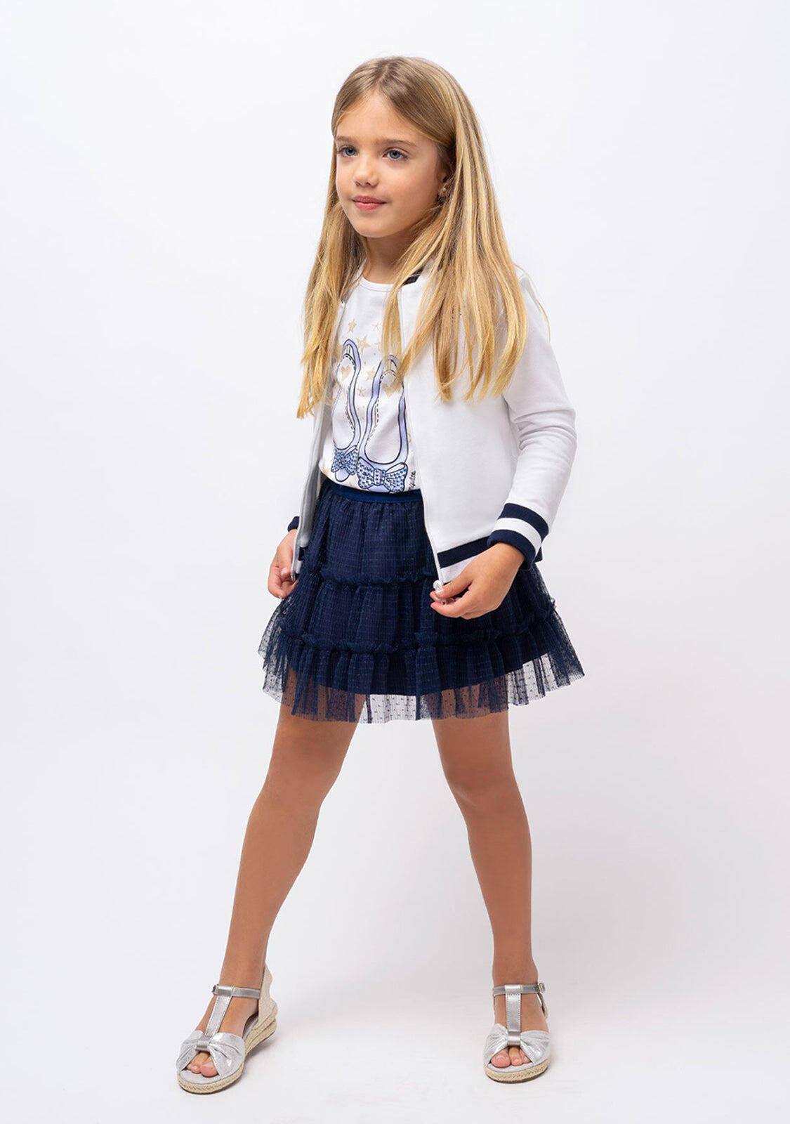 Bomber de Niña Blanco 2/4