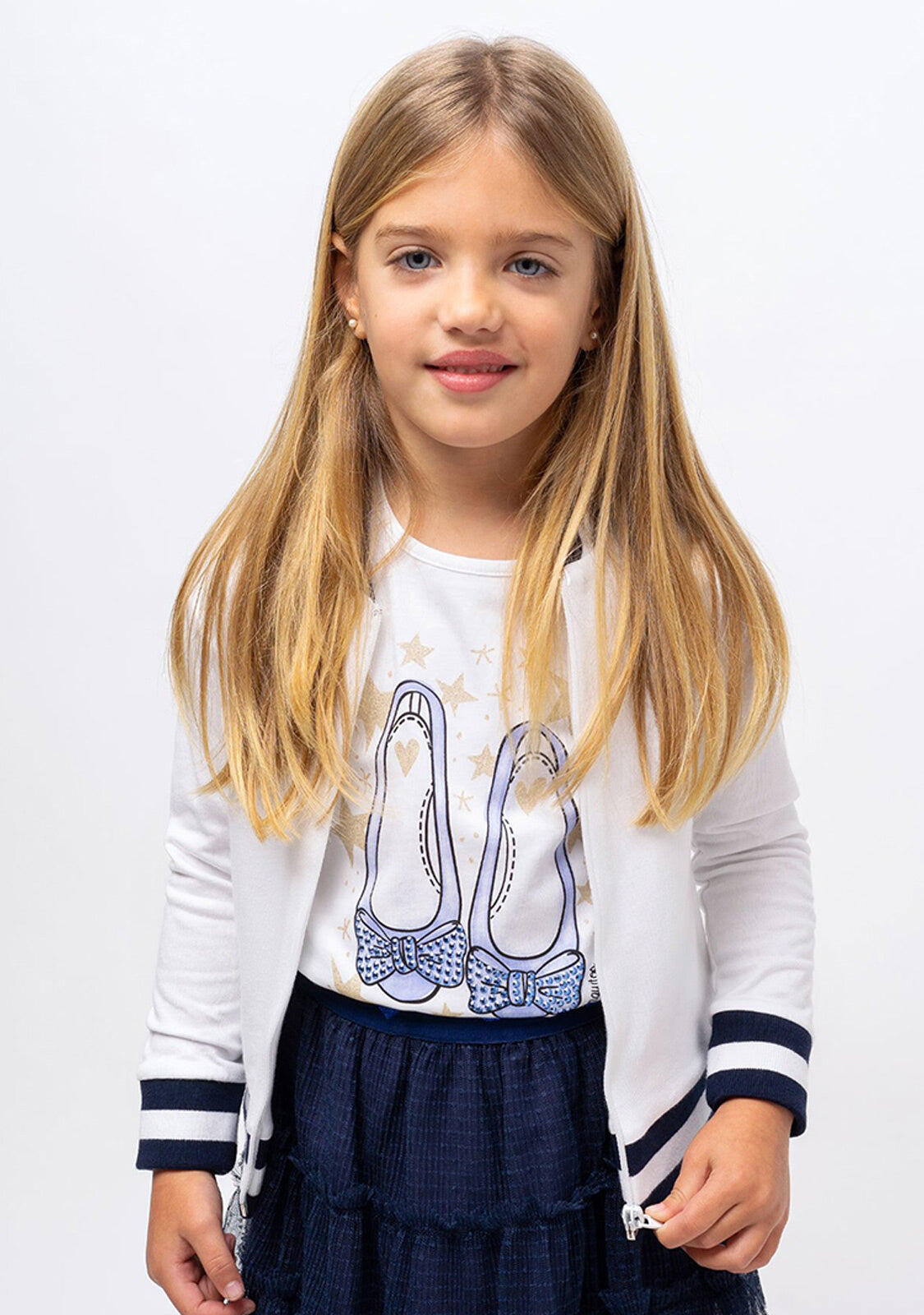 Bomber de Niña Blanco 4/4