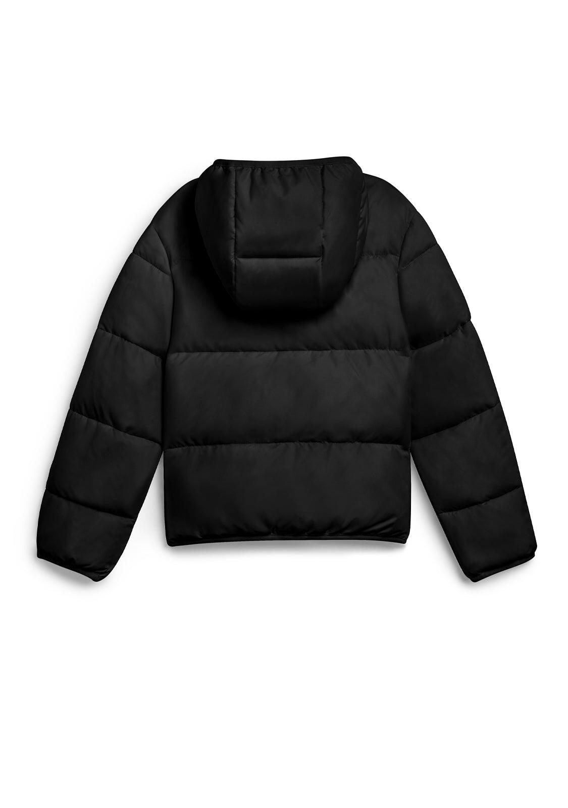Chaqueta Puffer Negra en Nylon Conguitos 2/5