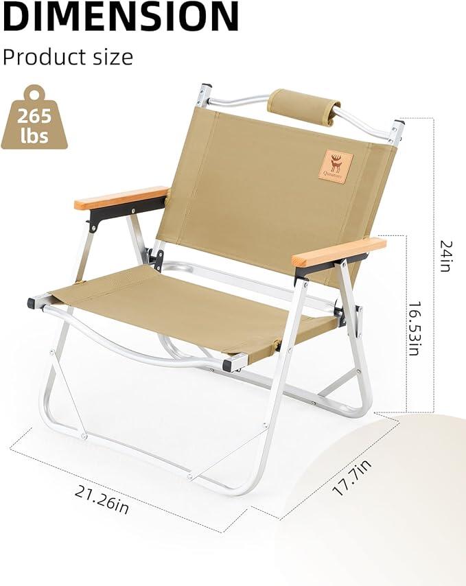 Składane krzesło kempingowe aluminiowe - Qunature ‎60000901 2/4