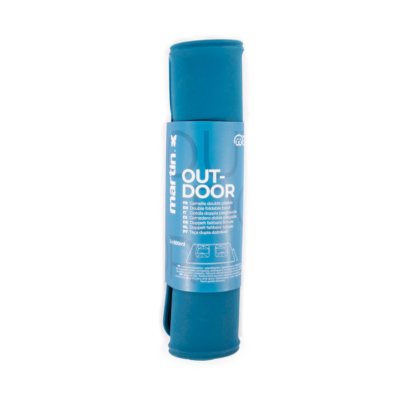 Gamelle pour chien double pliable en silicone Martin Sellier 4/4