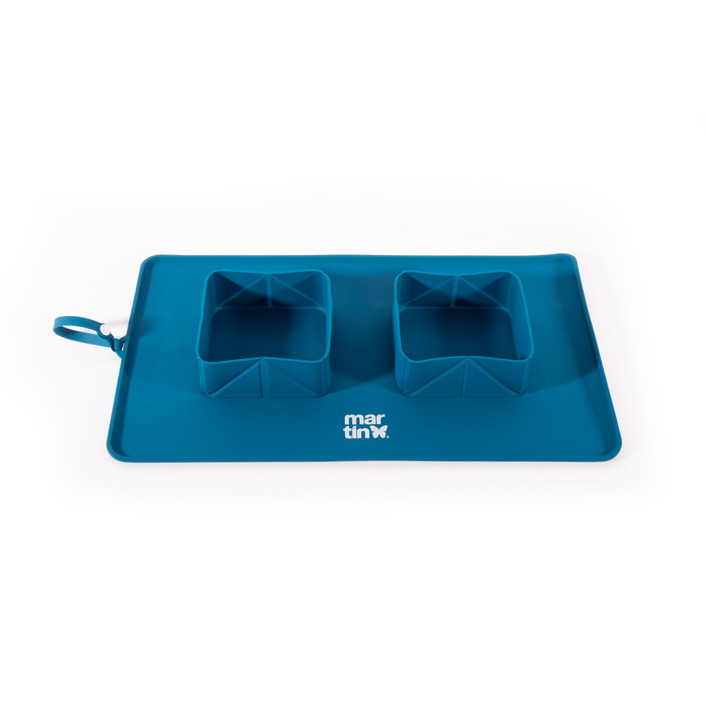 Gamelle pour chien double pliable en silicone Martin Sellier 1/4