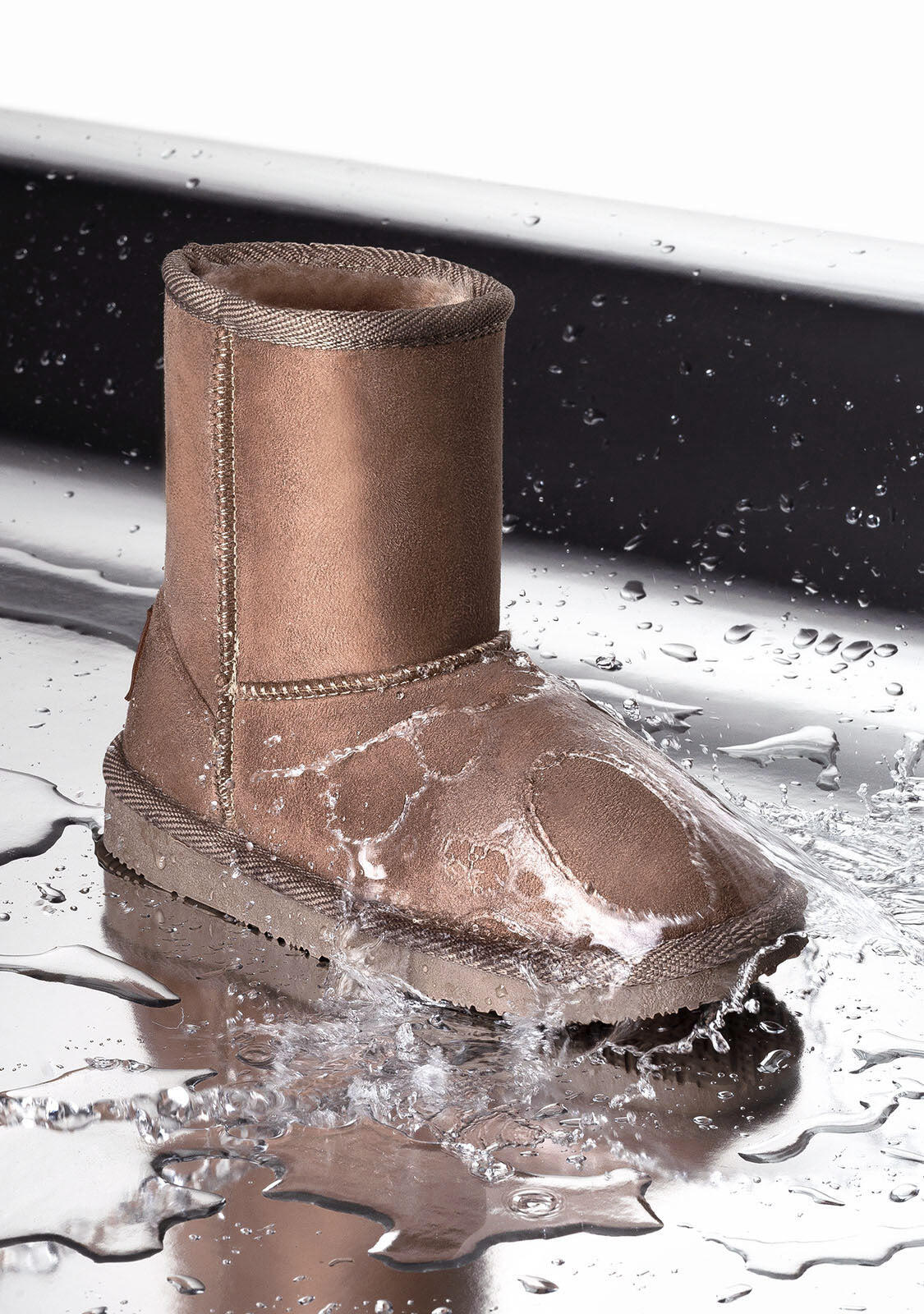 Botas Australianas Logo Water Repellent Taupe B&W Barefoot 4/5