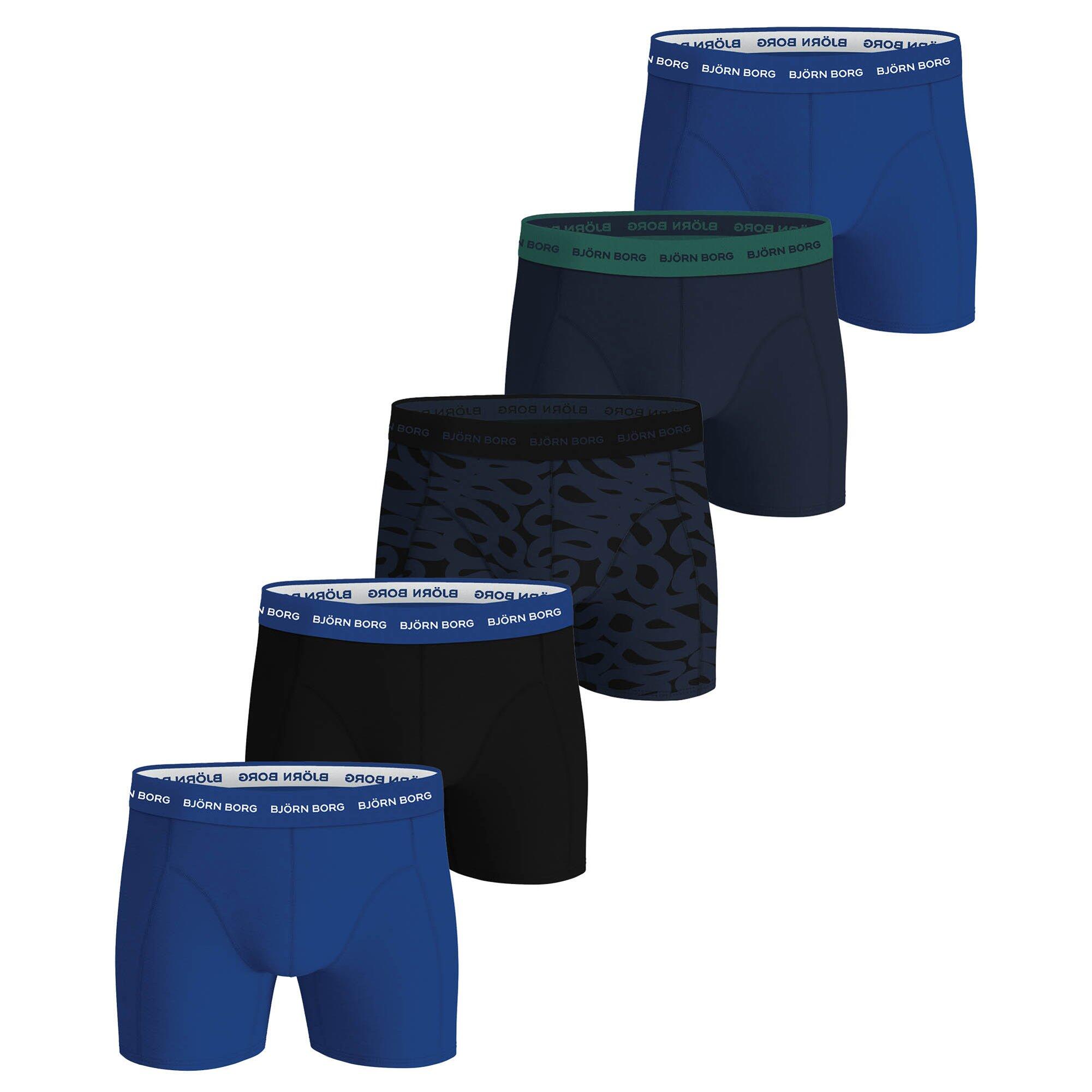 BJORN BORG Boxershort Herren 5er Pack Figurbetont-Cotton Stretch Boxer