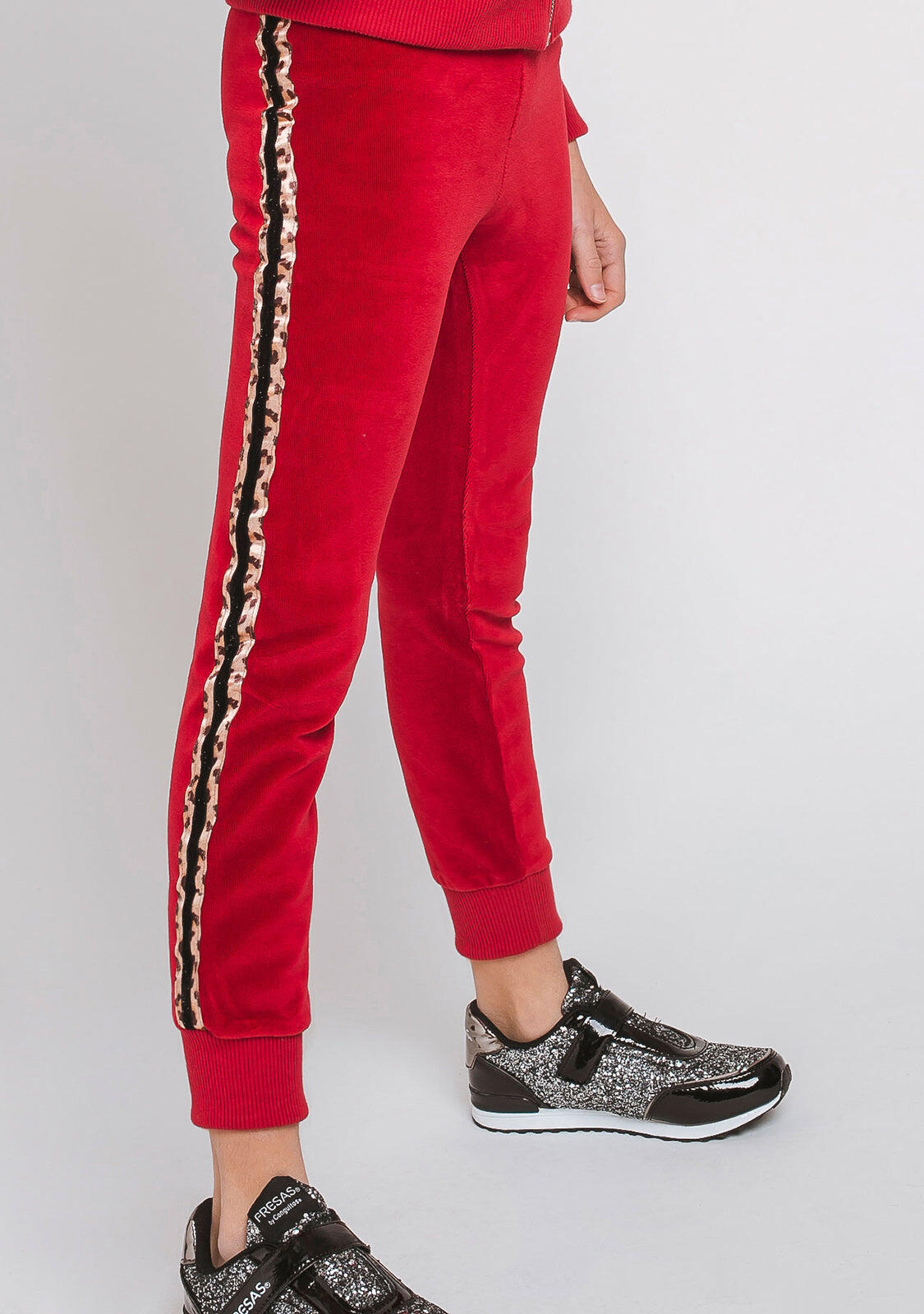 Jogging rojo de niña 3/3