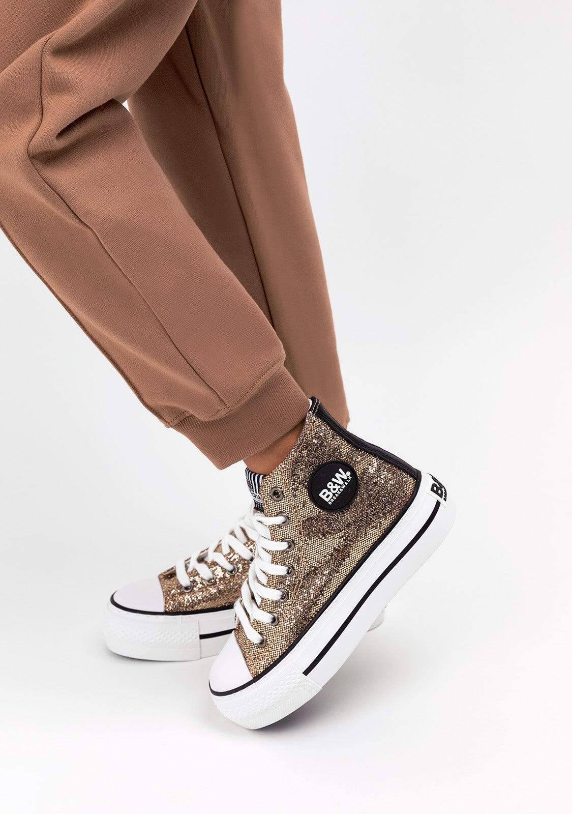 Joggers de Niña Basic Marrón 3/4