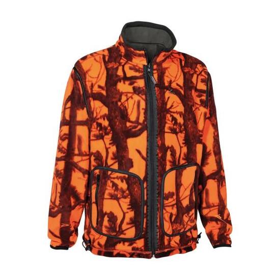 Blouson polaire réversible Pro Hunt polyester kaki/blaze M à 4XL
