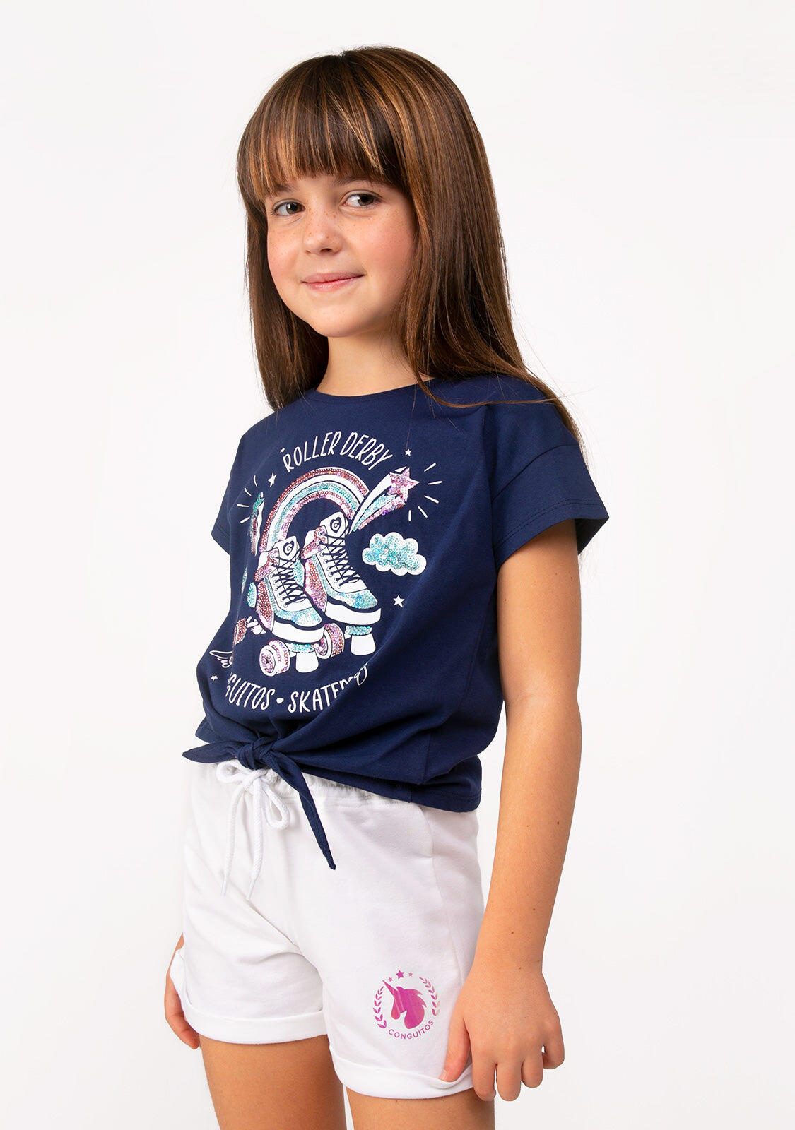 Camiseta Nudo De Niña En Azul Marino 2/4