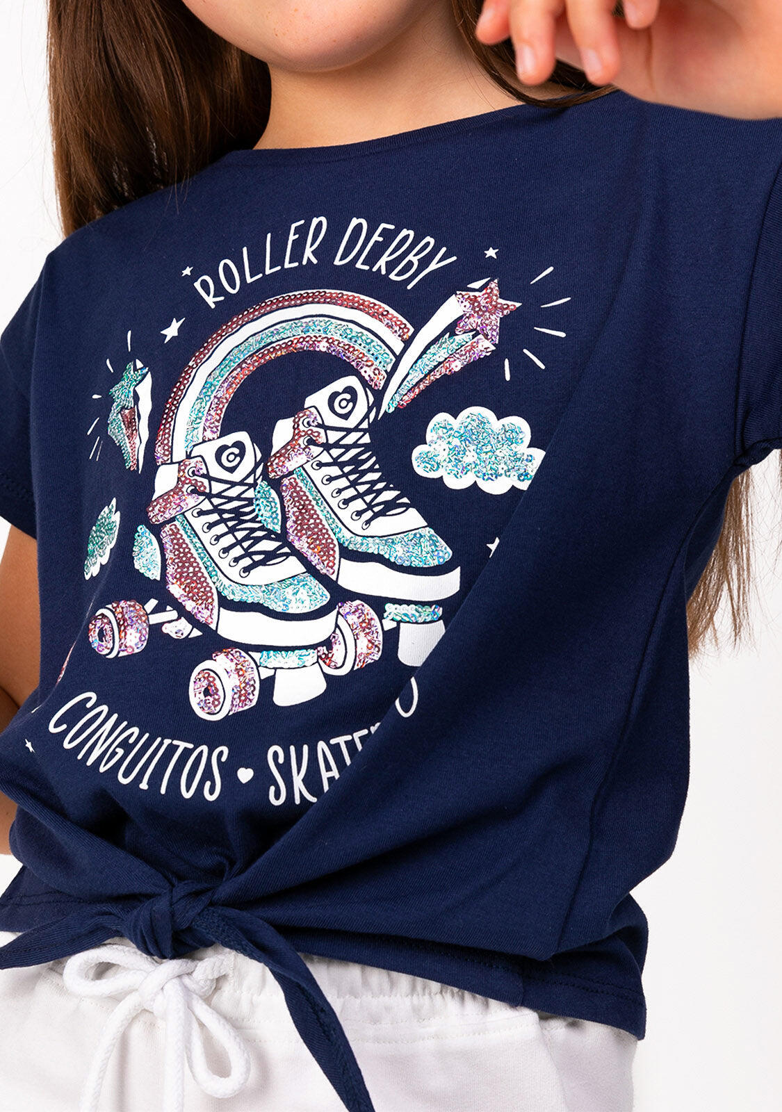 Camiseta Nudo De Niña En Azul Marino 4/4