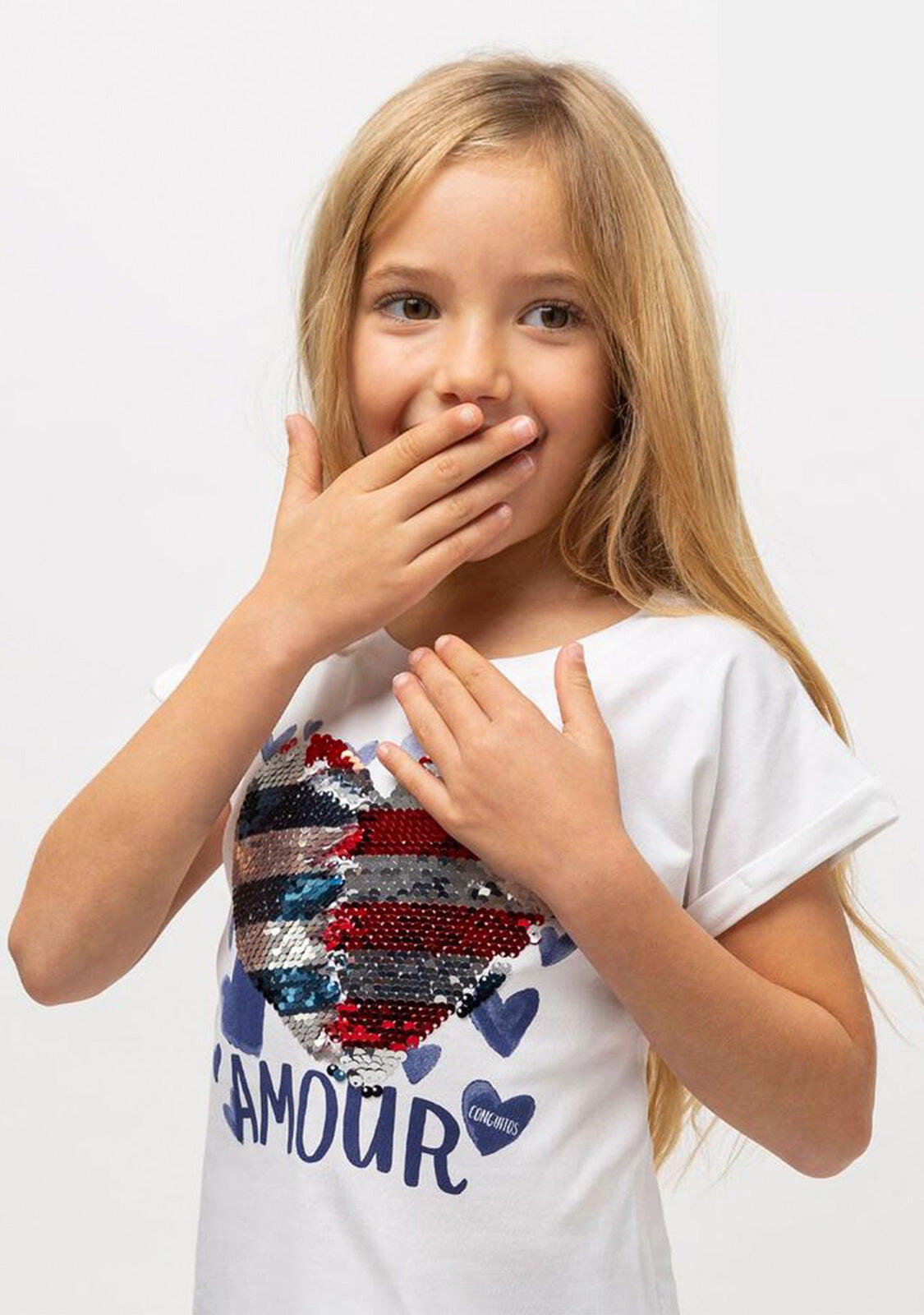 Camiseta de Niña Amour Lentejuelas Reversibles 3/5