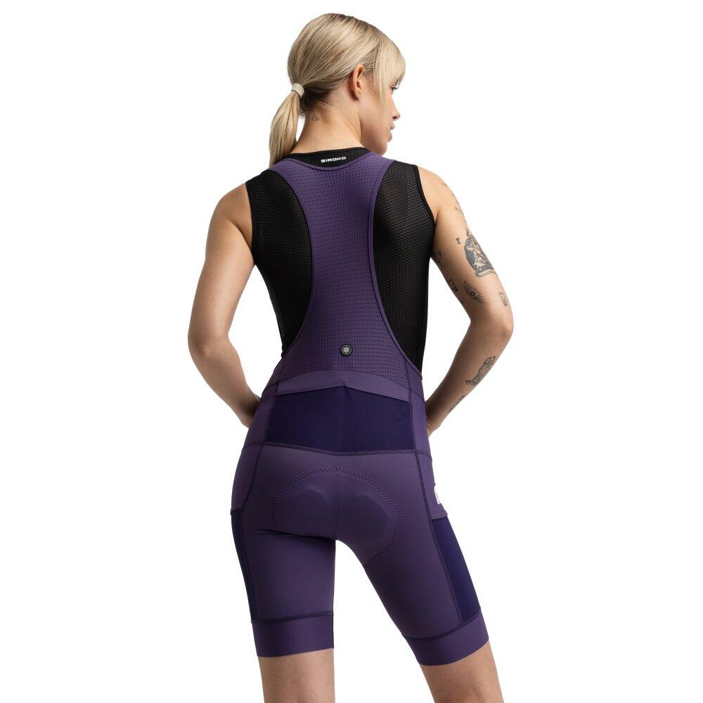 Dames Fietsen gravel korte fietsbroek Dust Aubergine Paars 2/8