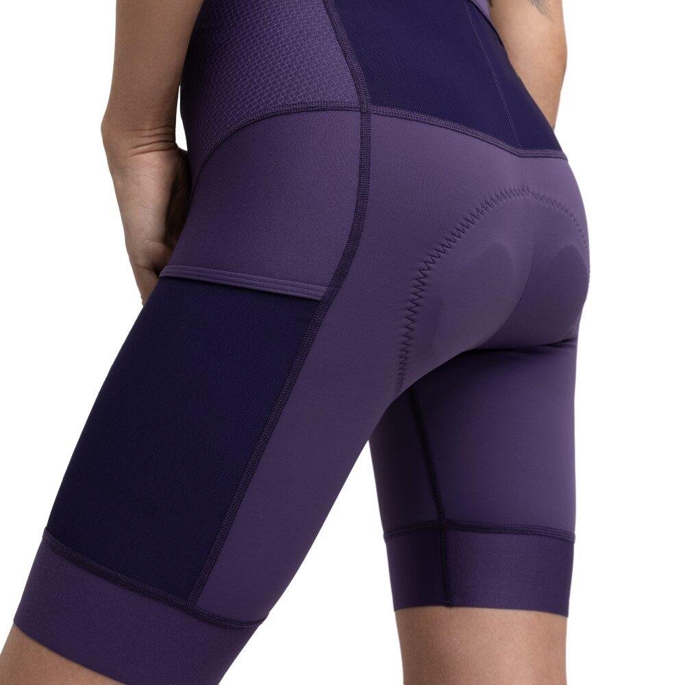 Dames Fietsen gravel korte fietsbroek Dust Aubergine Paars 4/8