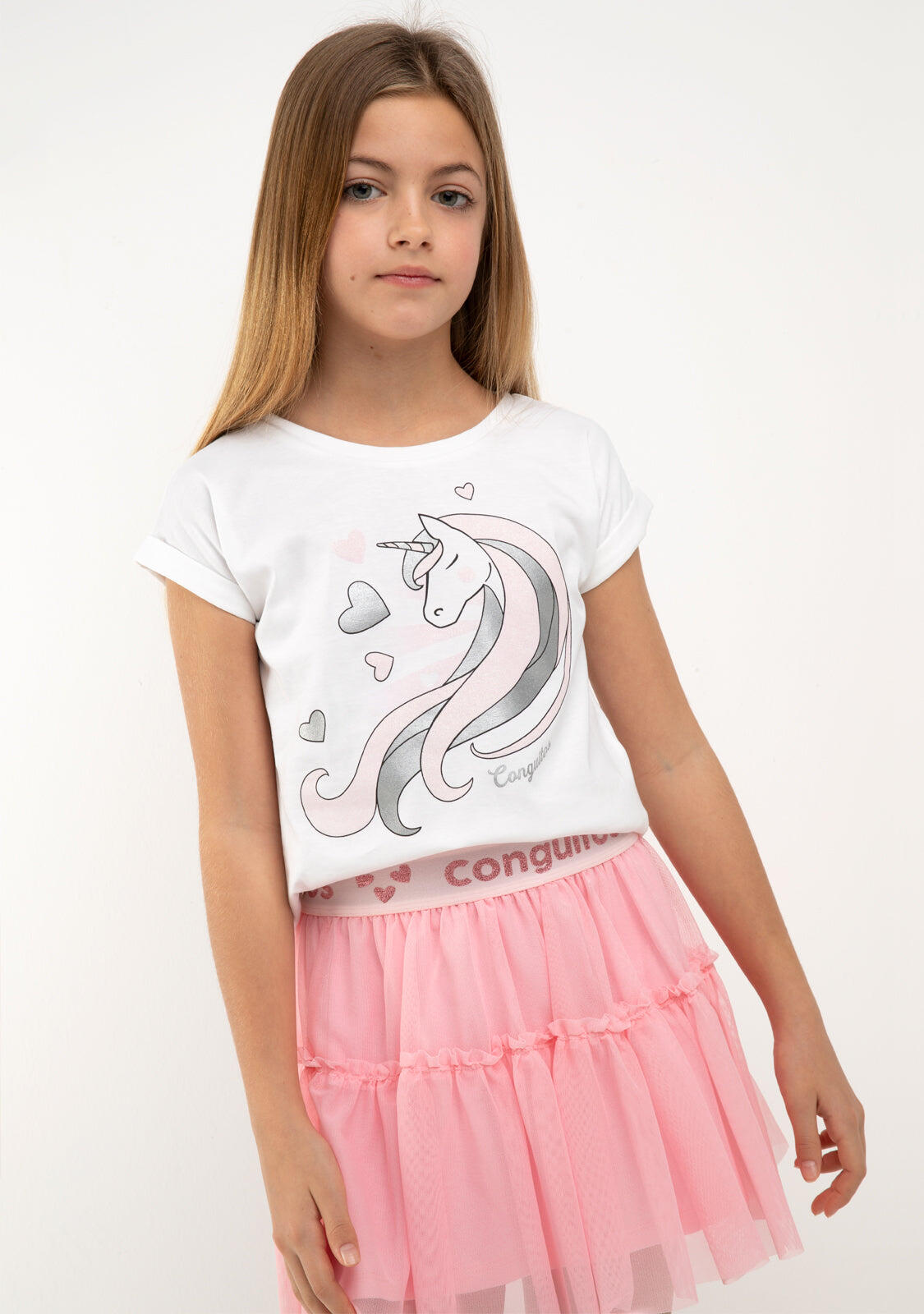 Camiseta Unicornio Blanco 3/5