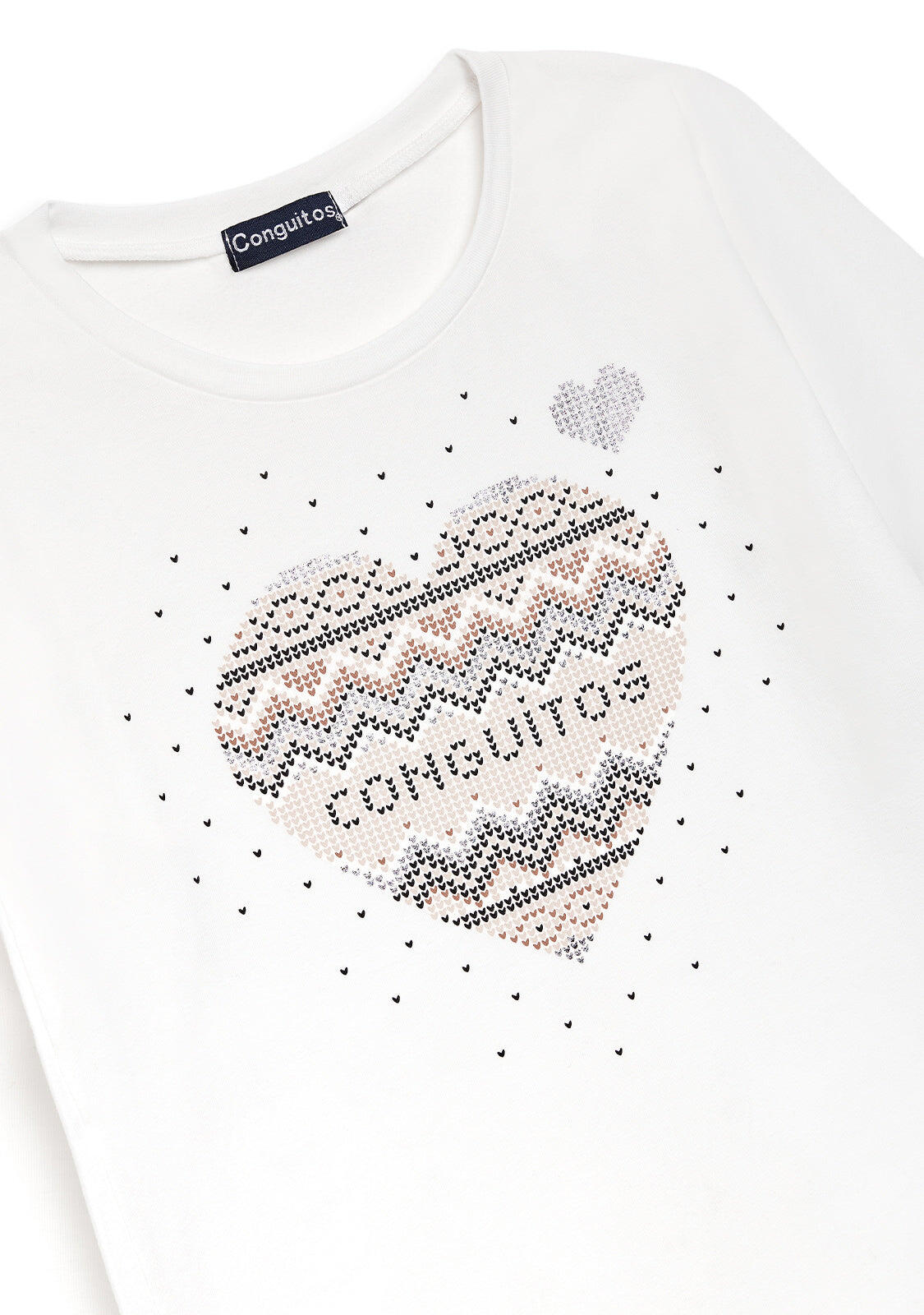Camiseta Lara Corazones Metalizados 2/2