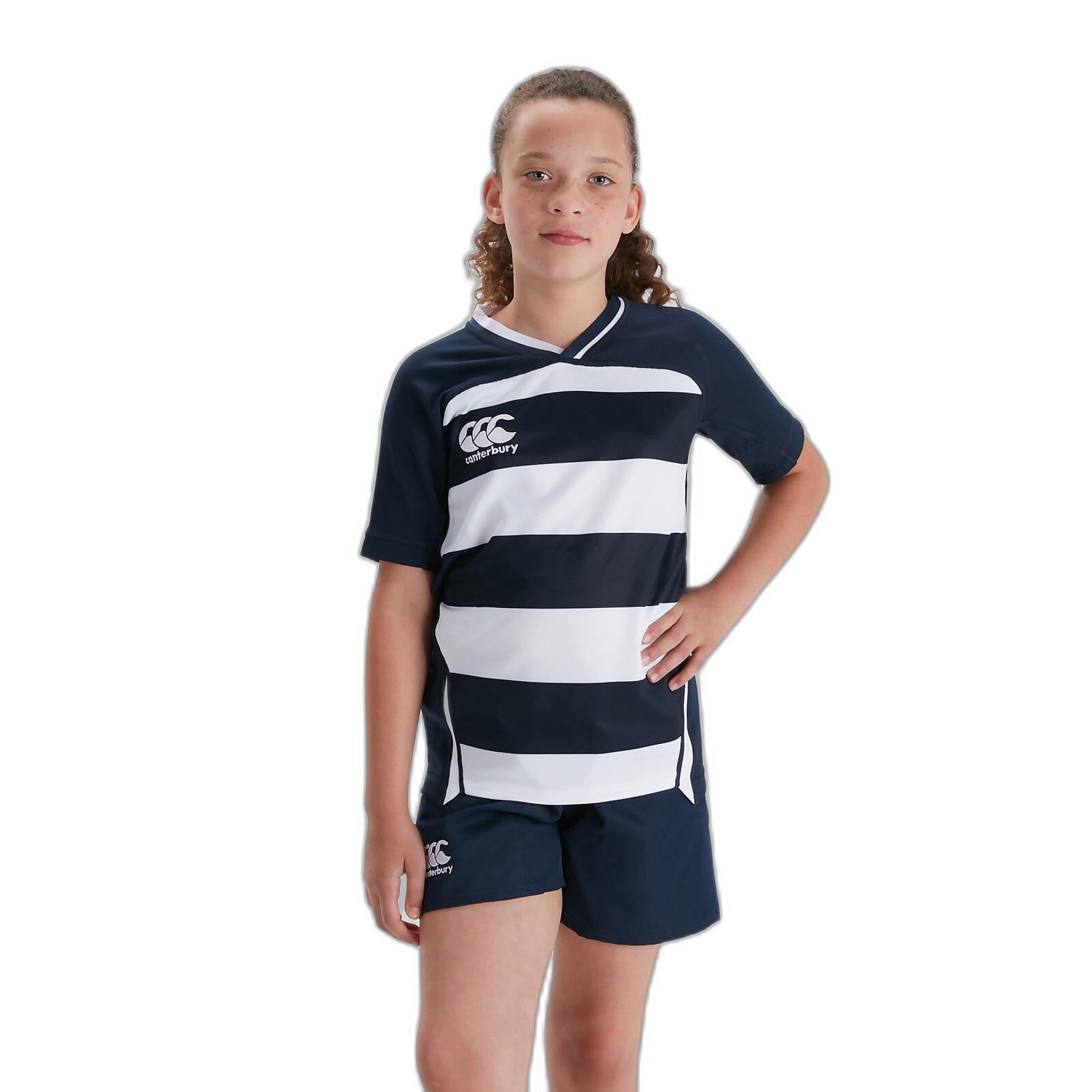 Gestreiftes Kindertrikot Canterbury Vapodri Evader 2/5