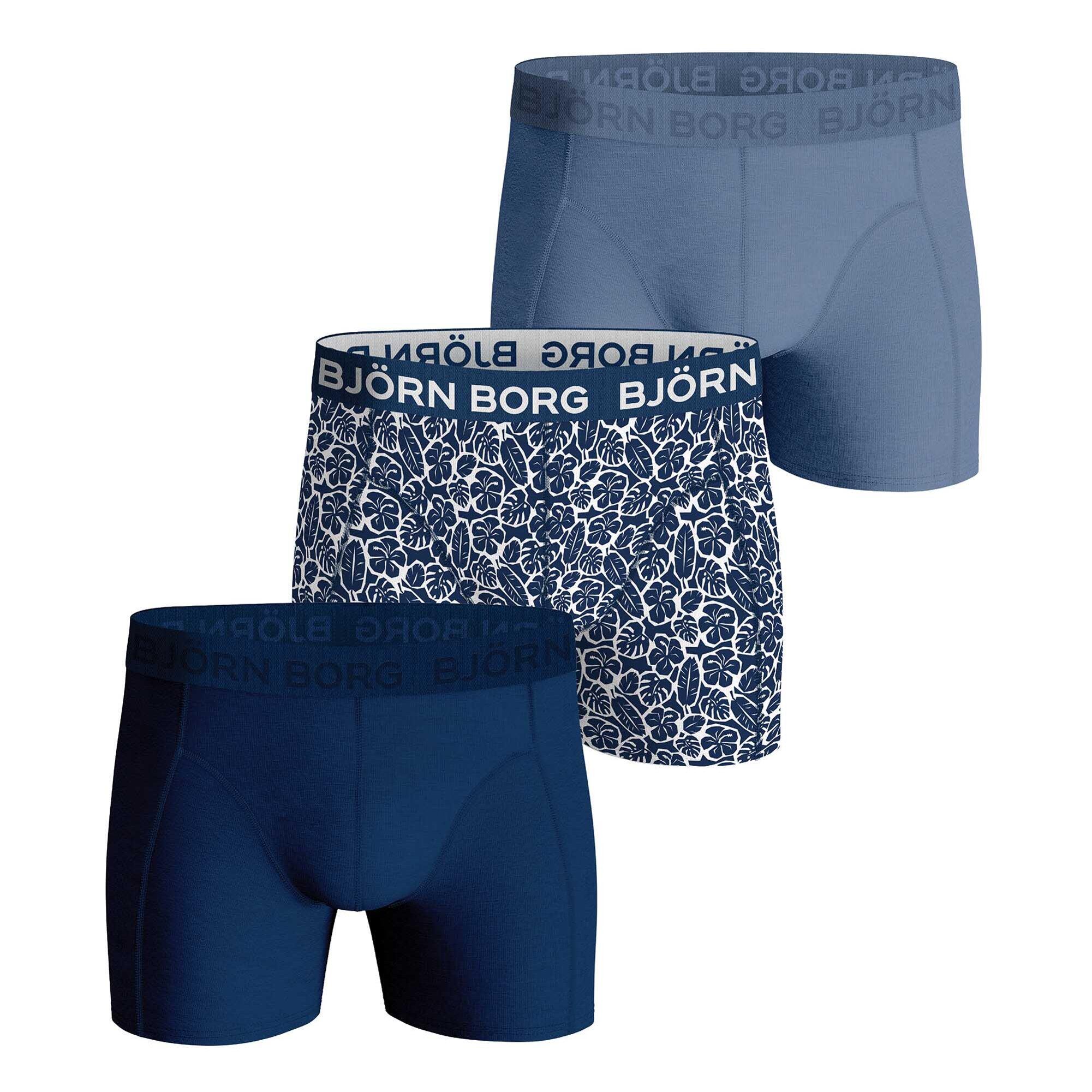 Bjorn Borg - Boxer Hommes Paquet De 3 Conforme À La Silhouette-cotton Stretch Boxer Trunks 3p - Slip Shorty - Bleu|multicolore - 42 M/l - Decathlon
