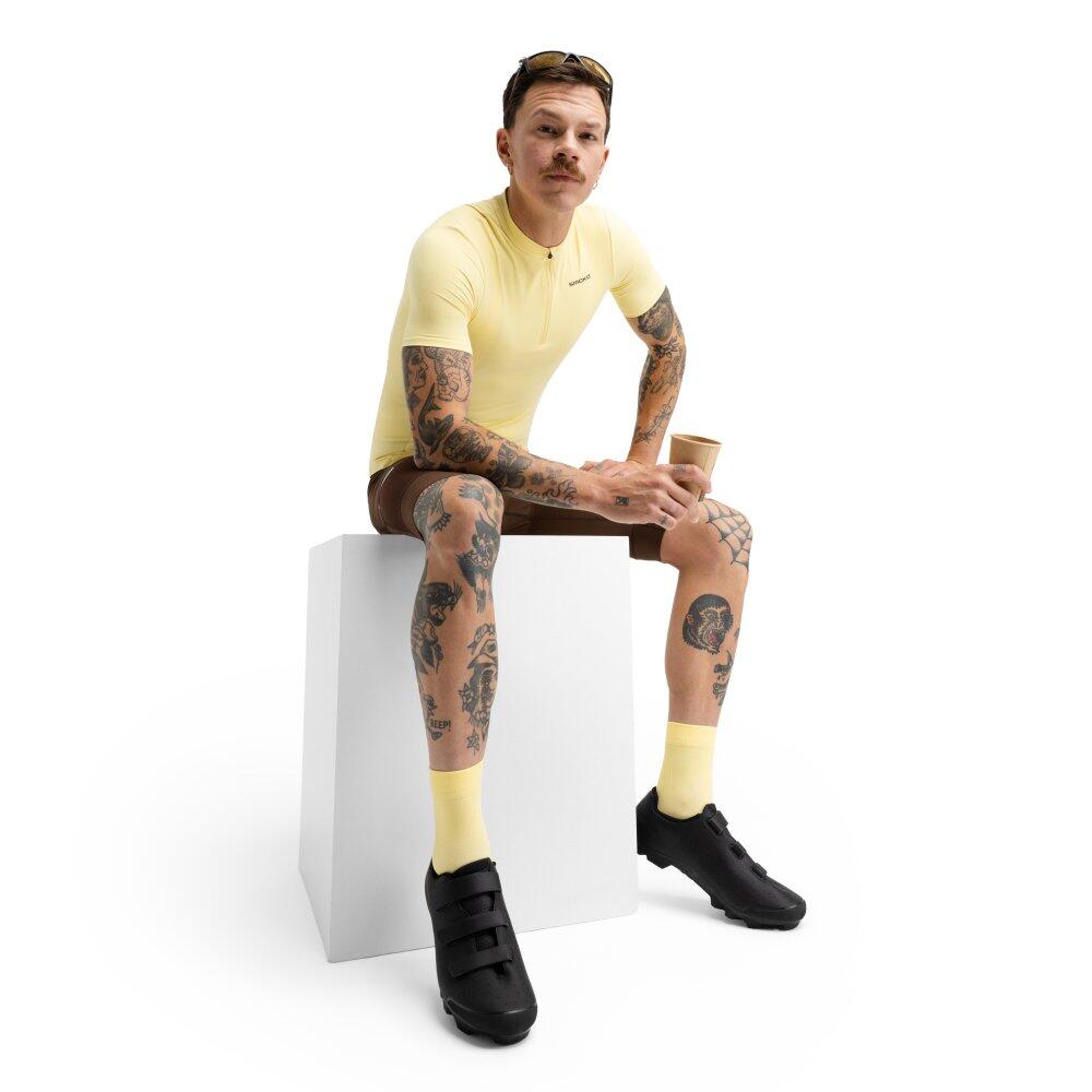 Maillot de gravel media cremallera hombre ciclismo GM5 Terraquest Yellow Amarill 3/7