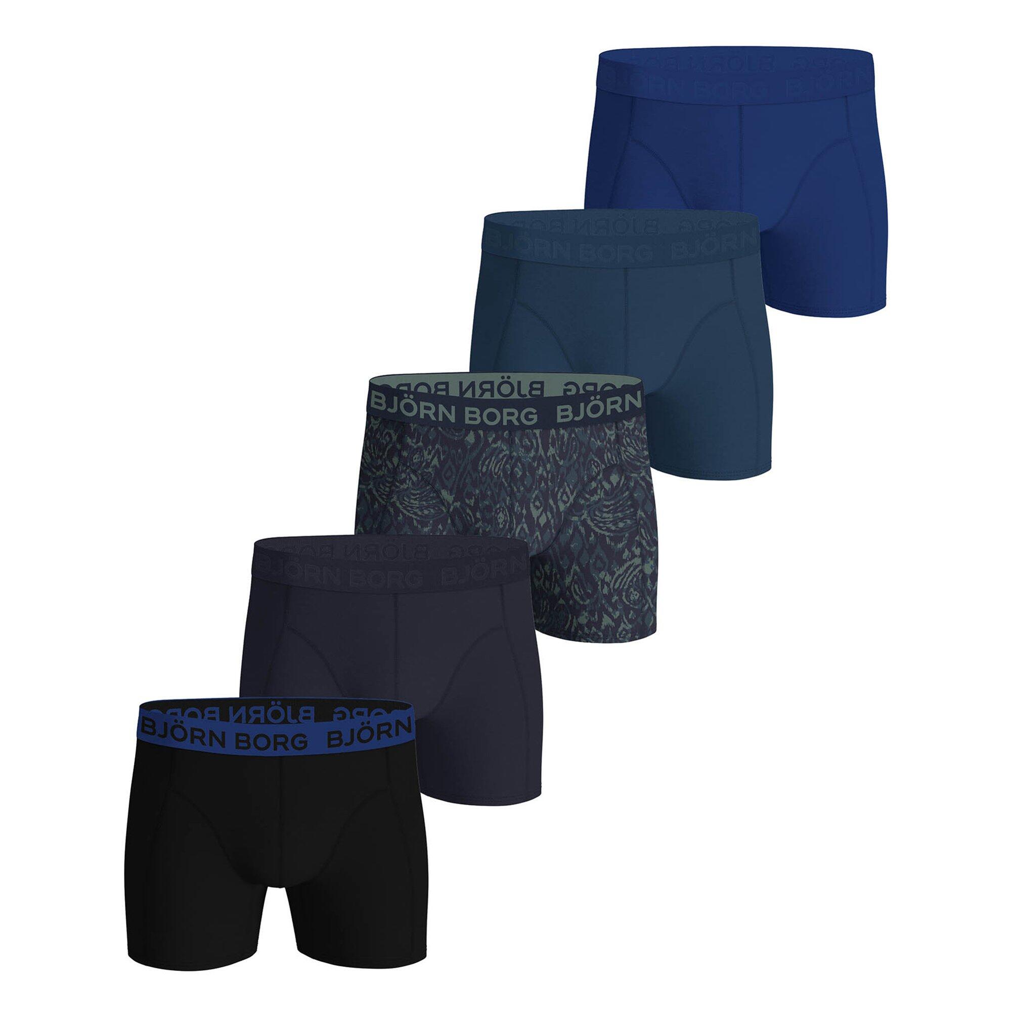 BJORN BORG Boxershort Herren 5er Pack Figurbetont-Cotton Stretch Boxer 5P