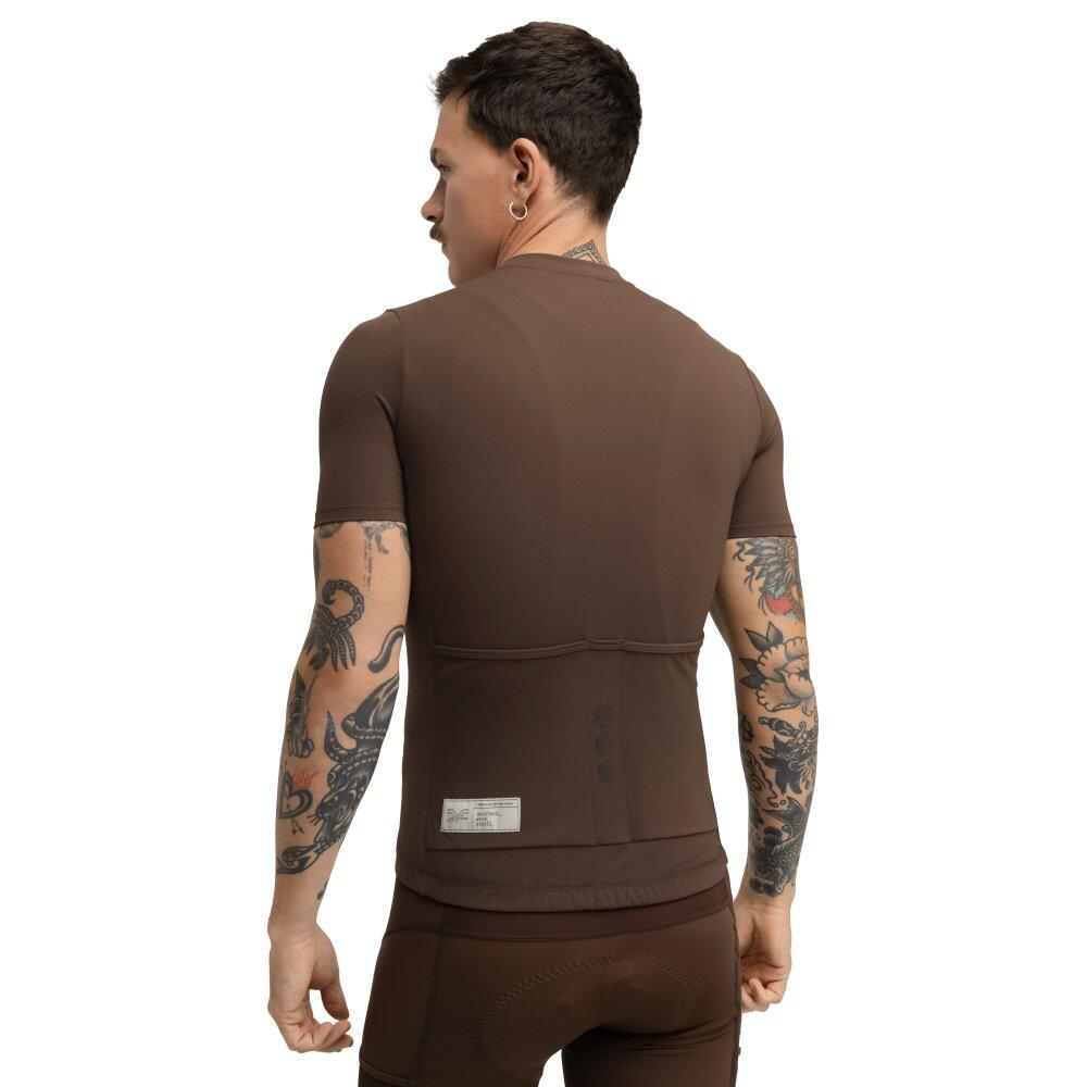 Maillot cyclisme gravel demi-zip homme GM5 Terraquest Brown Marron 2/7
