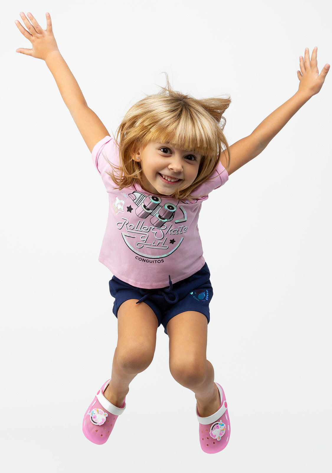 Camiseta De Niña Lentejuelas Rosa 4/5