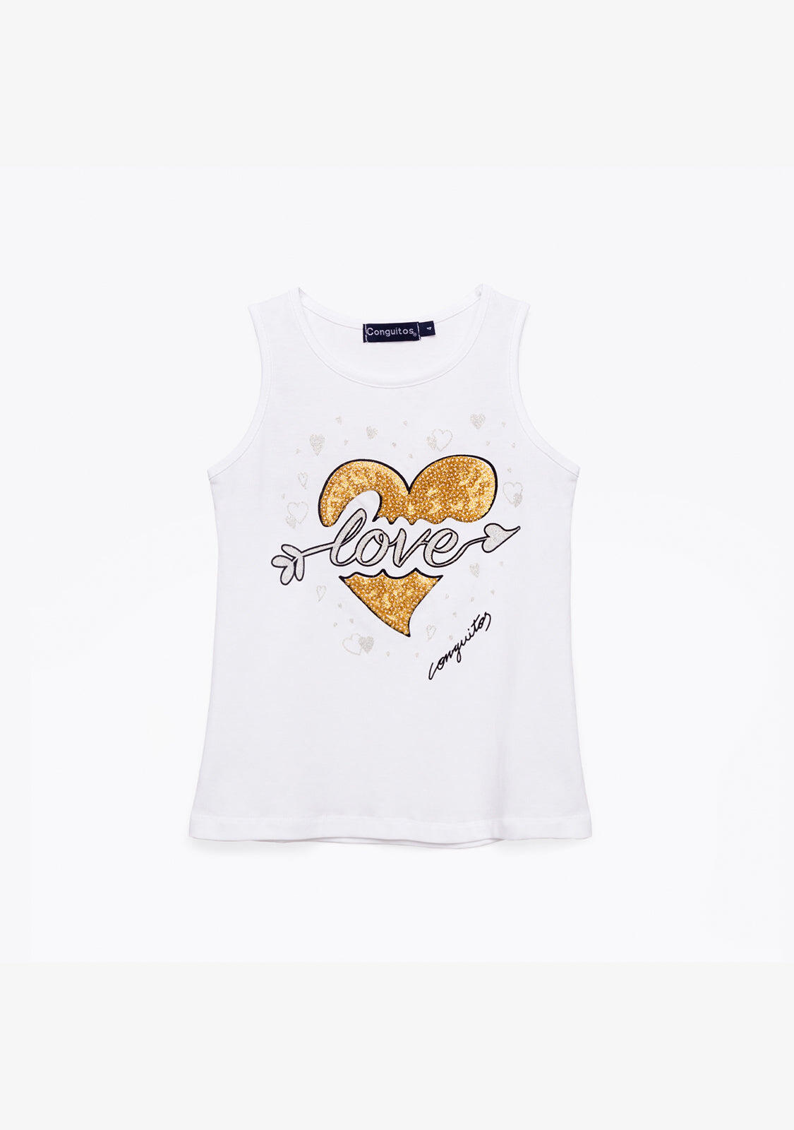 Camiseta de Niña Corazón Oro 1/3