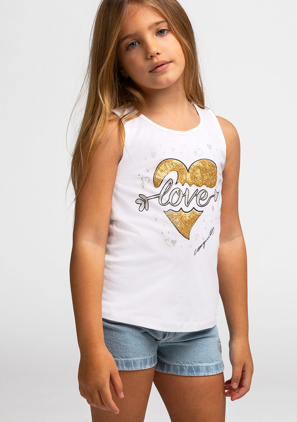 Camiseta de Niña Corazón Oro 2/3