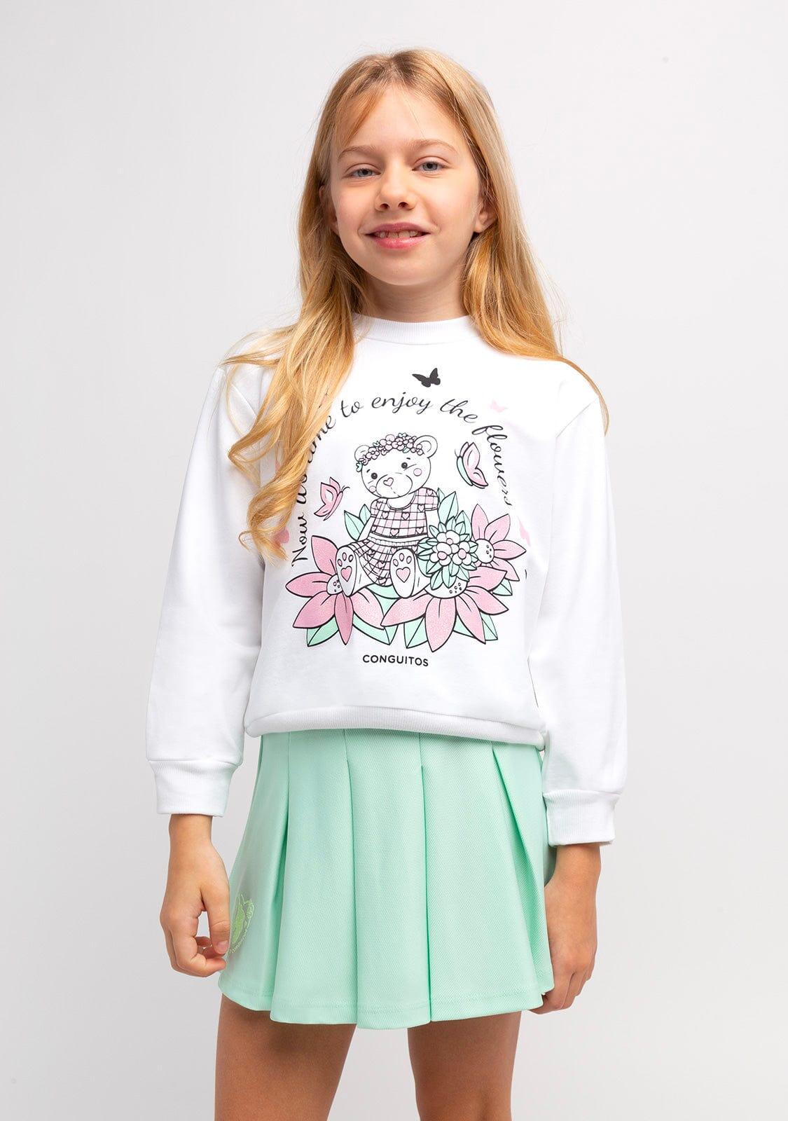 Sudadera de Niña Blanca en Glitter 3/5