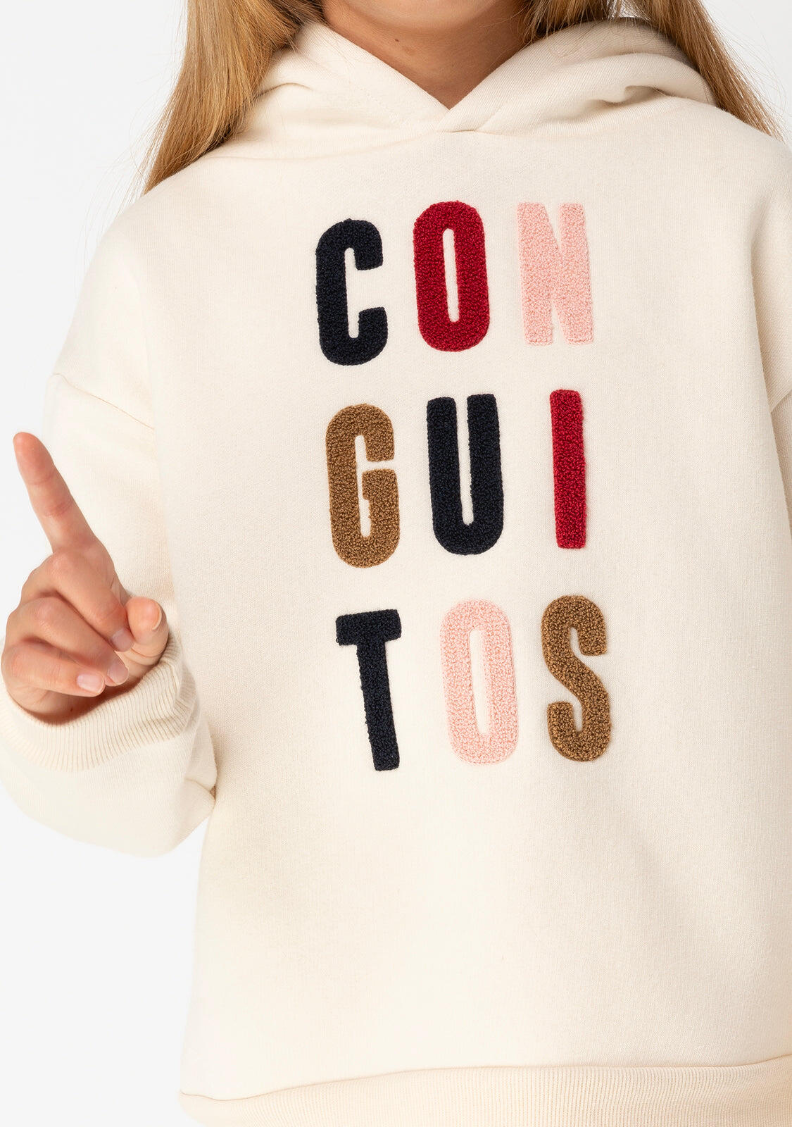 Sudadera de Niña Conguitos Beige 3/4