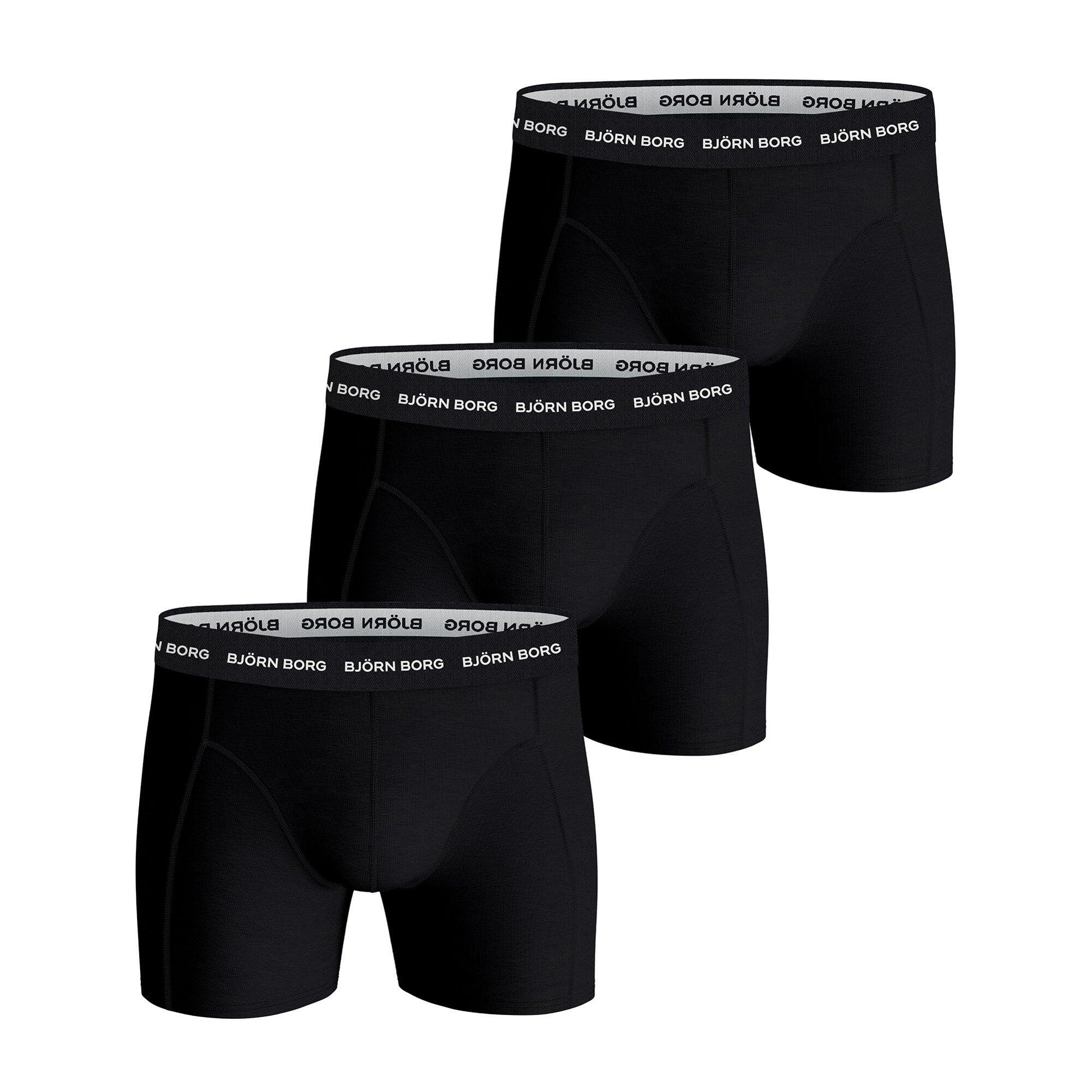 BJORN BORG Boxershort Herren 3er Pack Figurbetont-Cotton Stretch Boxer Trunks 3P
