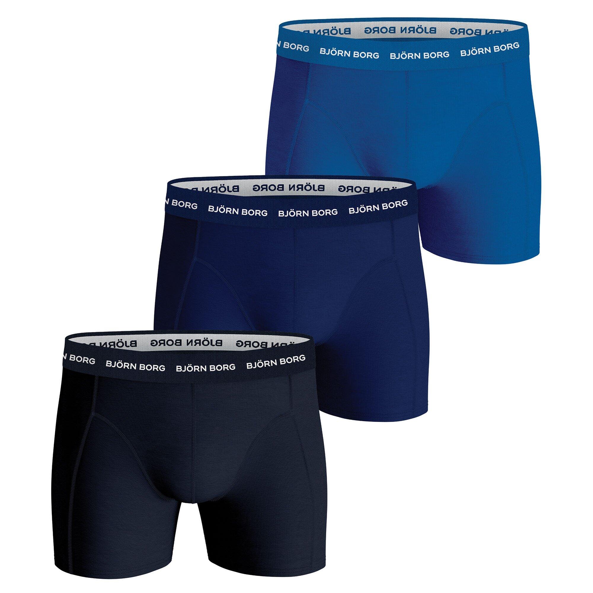 BJORN BORG Boxershort Herren 3er Pack Figurbetont-Cotton Stretch Boxer Trunks 3P