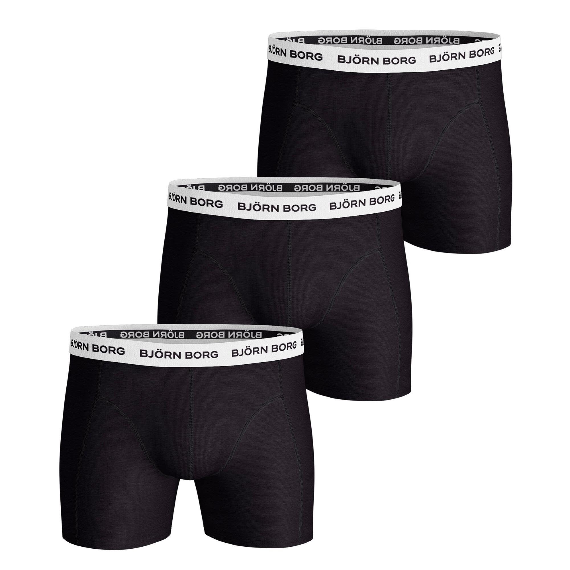 BJORN BORG Boxershort Herren 3er Pack Figurbetont-Cotton Stretch Boxer Trunks 3P