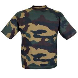 T-shirt enfant double piquage 100% coton camo CE 4 à 14 ans