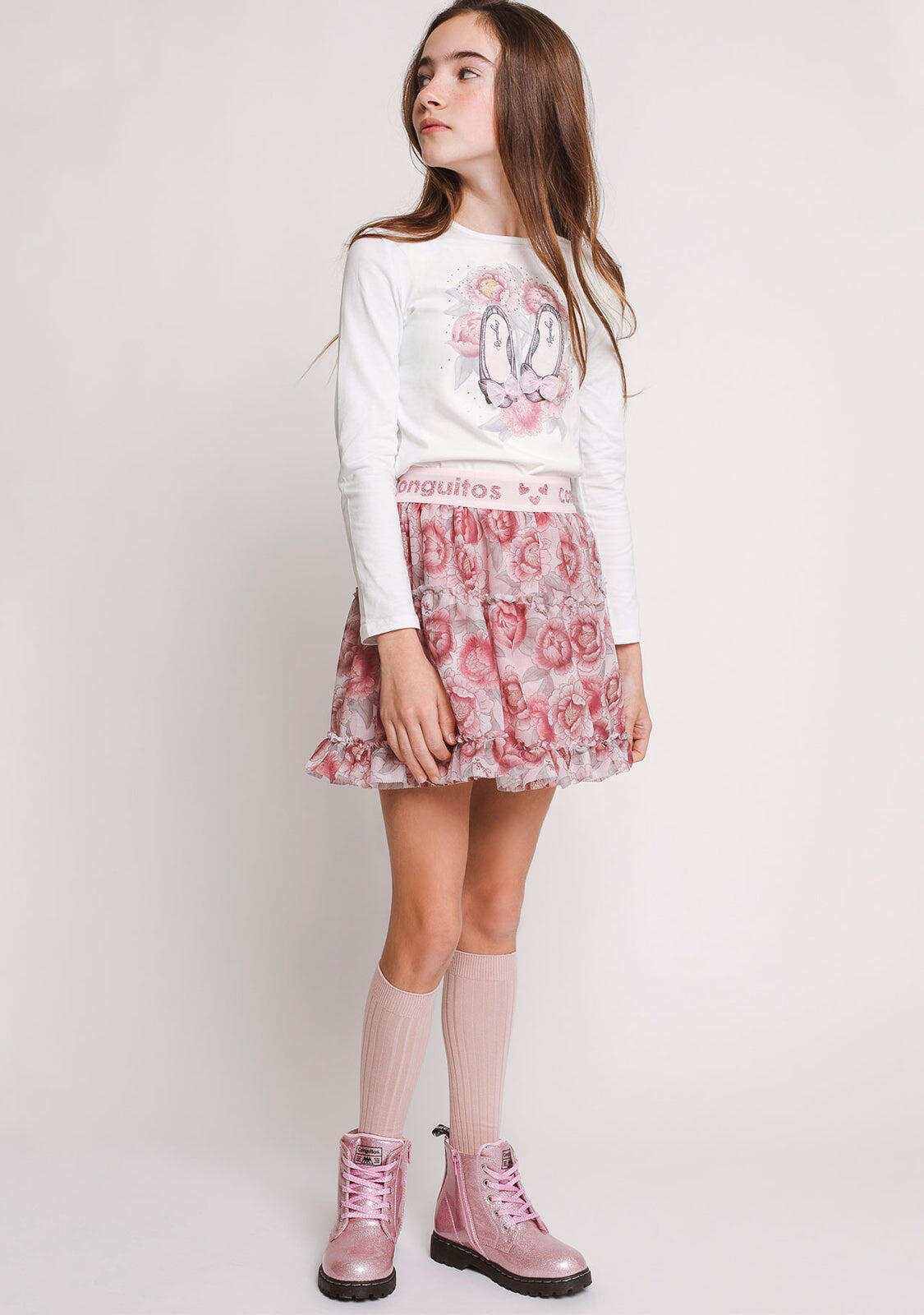 Camiseta de algodón "Ballerinas" de niña 3/3