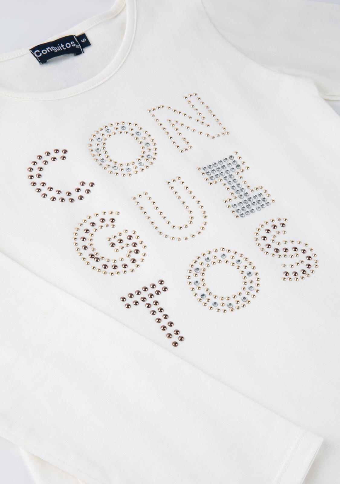Camiseta de Niña Conguitos Strass Blanco 2/5