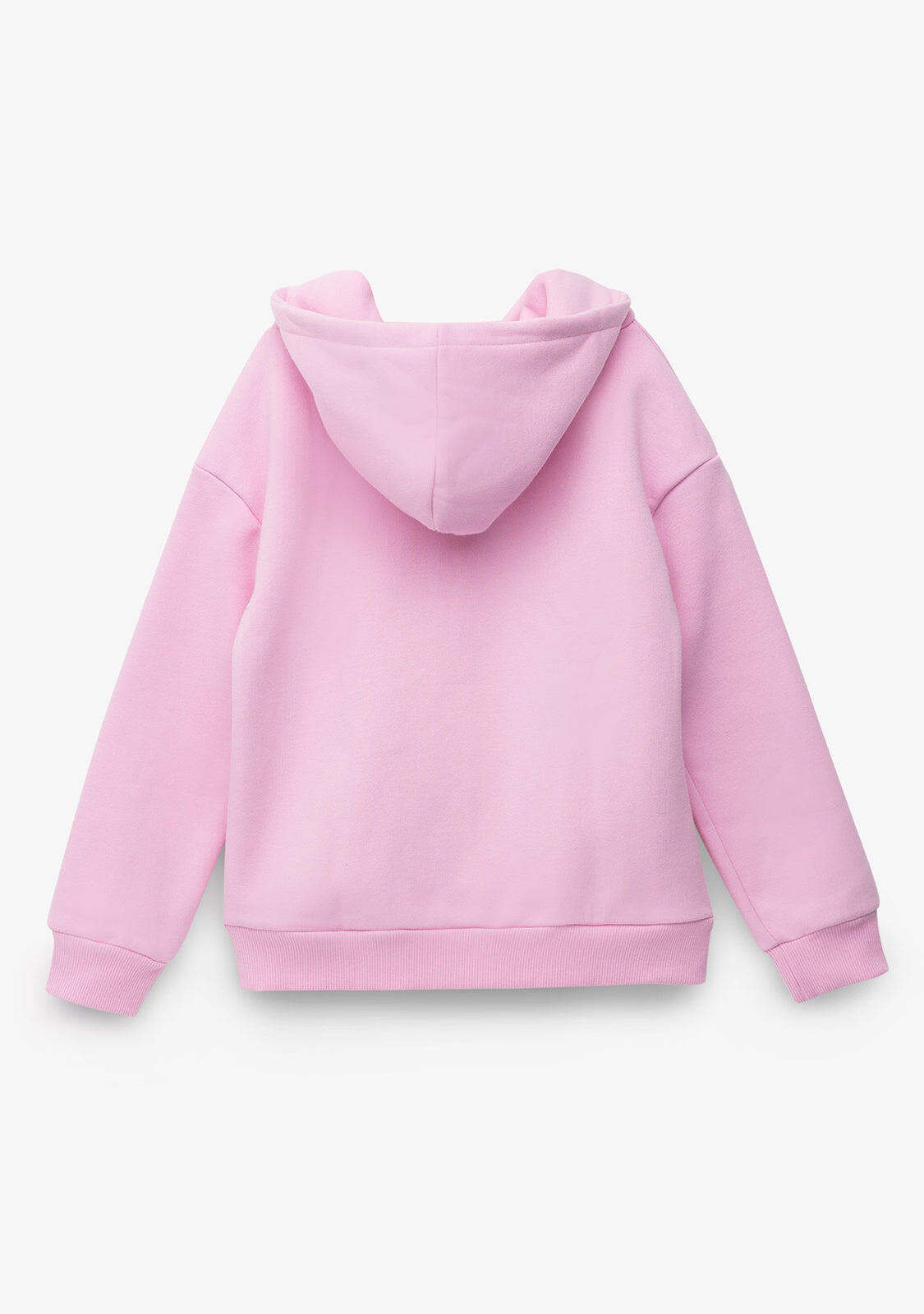 Sudadera de Niña con Capucha en Rosa 3/5