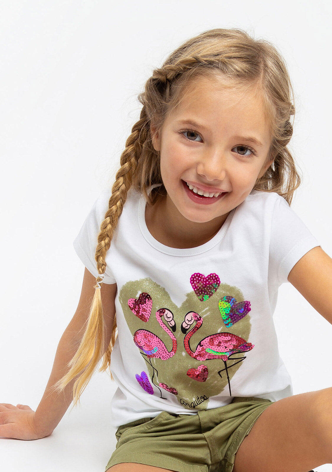 Camiseta de Niña Flamenco Lentejuelas 2/3