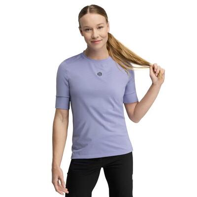 Dames fietsen gravel fiets t-shirt aria paars