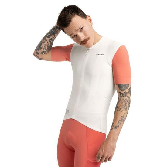 Maglia da ciclismo gravel a maniche corte uomo GM2 Gravitas Bianco