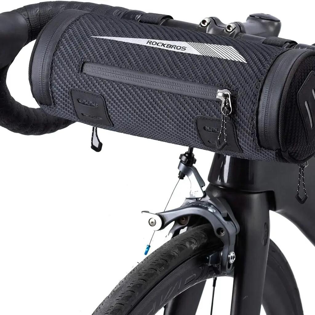 ROCKBROS Handlebar Bag 2 L Black Nylon 900D with 5 Straps