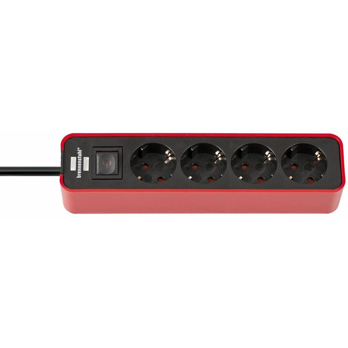 Rallonge 4 prises Schuko avec interrupteur Brennenstuhl 1153240070 Rouge Noir 3/5