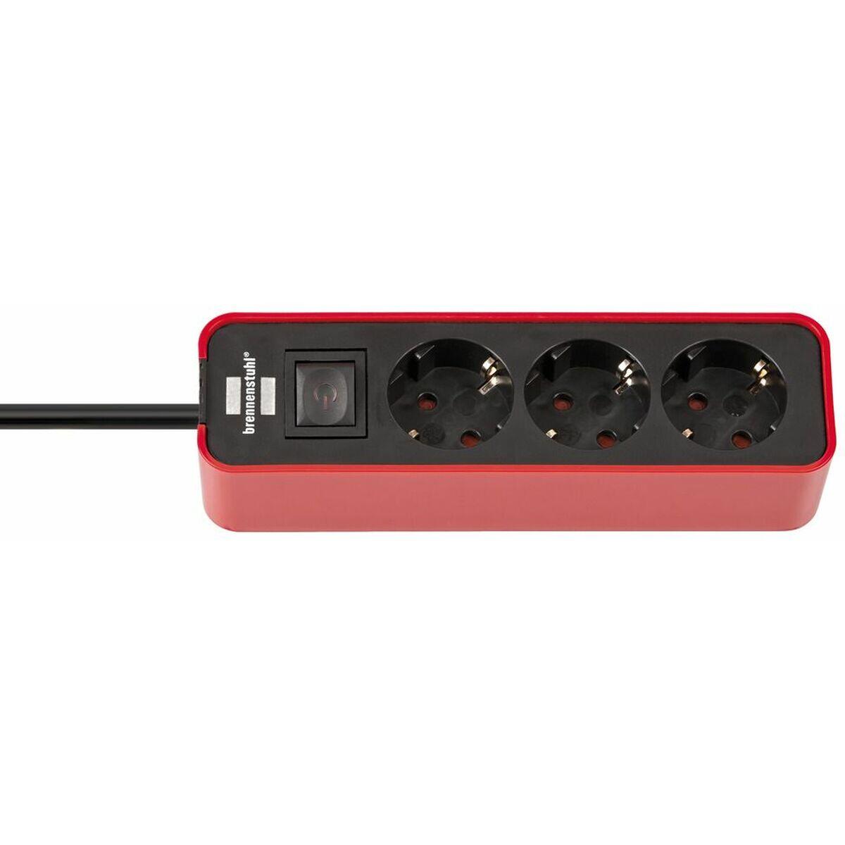 Rallonge 4 prises Schuko avec interrupteur Brennenstuhl 1153240070 Rouge Noir 5/5