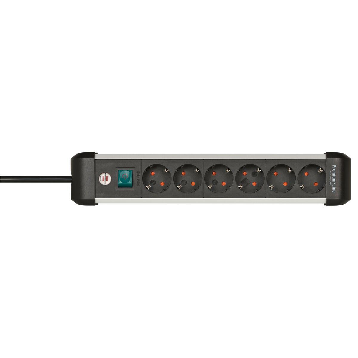 Multiprise 6 Prises avec Interrupteur Brennenstuhl Premium-Alu-Line 3500 W 3/5