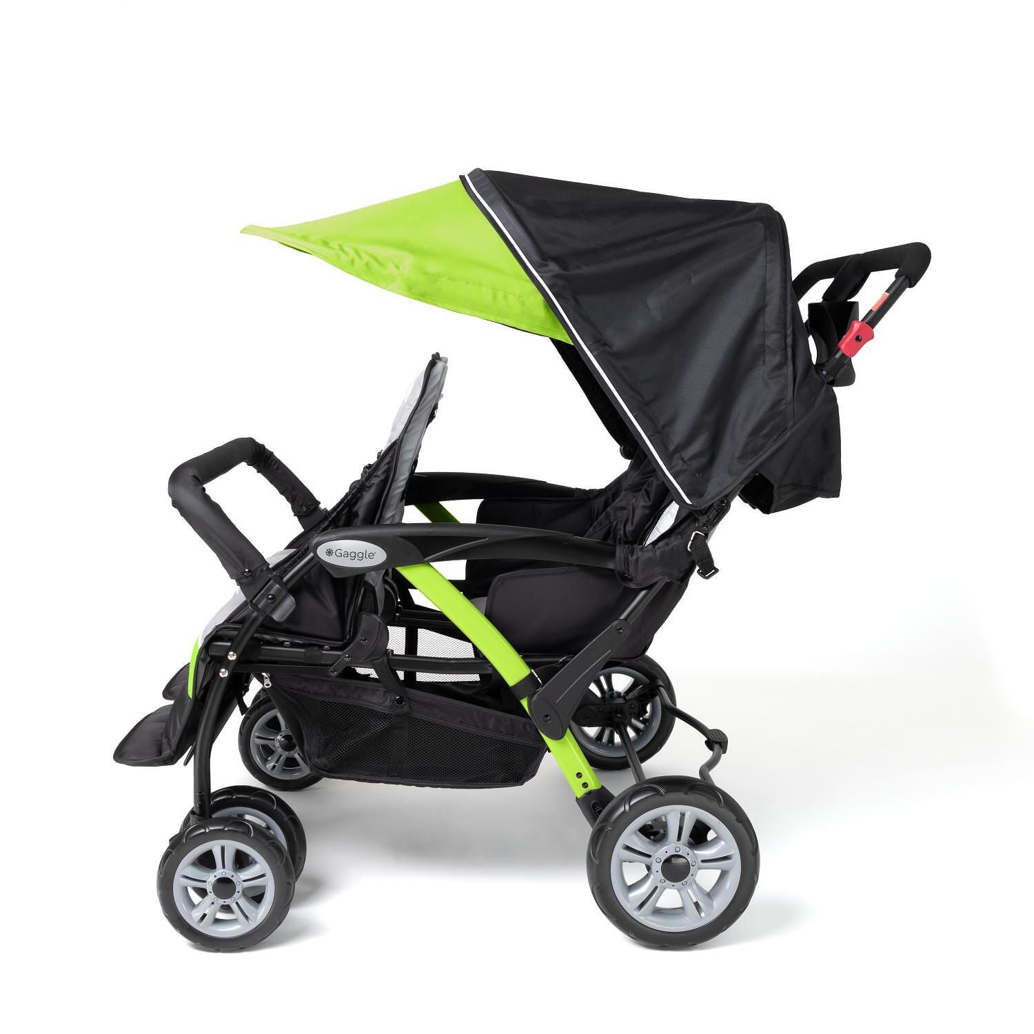 Krippenwagen 4-Sitzer Grün-Schwarz Scooter Unisex Grün-Schwarz 2/3