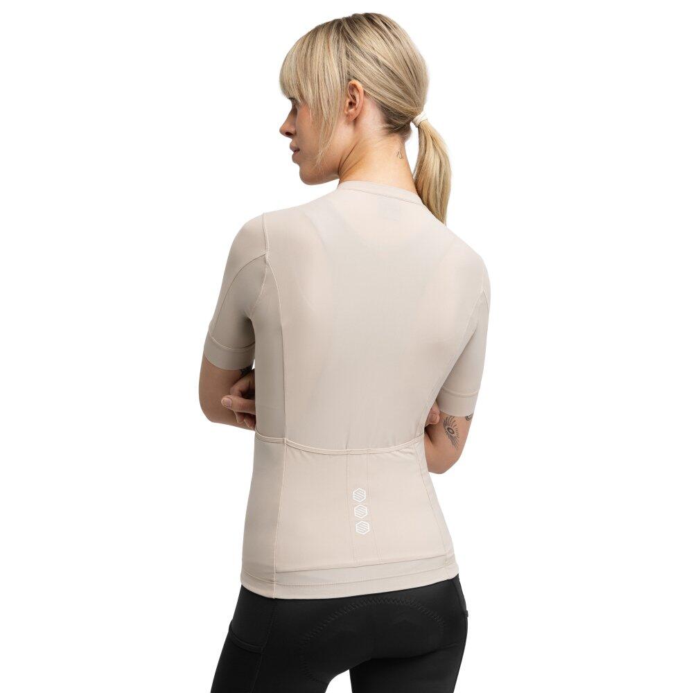 Women Cycling 's short sleeve gravel jersey GM2 Raíz Beige 2/7